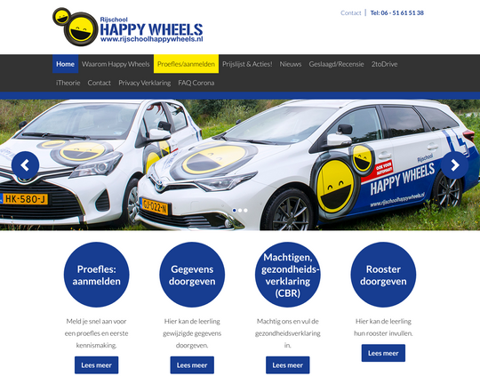 Rijschool Happy Wheels Logo