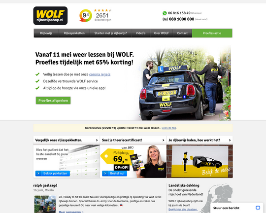 Wolf Rijbewijsshop Logo